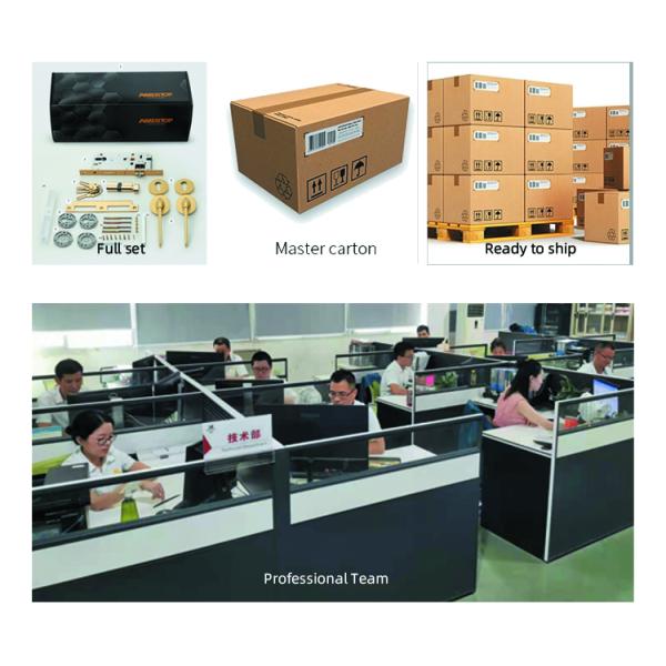 OEM Villa Brass Door Lock Set Luxury Grey For Interiror Bedroom