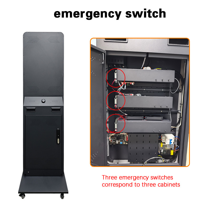 32 inch Cloud-Managed Digital Signage Kiosk with Smart Lockers and Fast Phone Charging