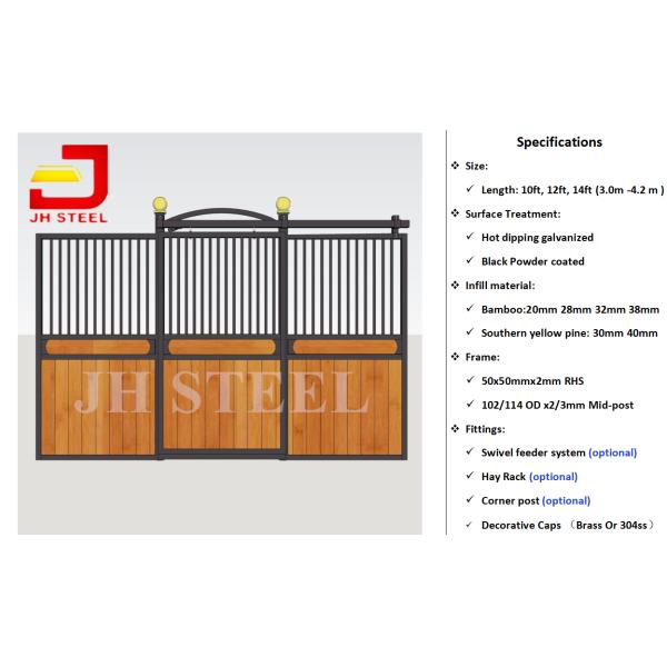 les panneaux de stalle de cheval de 10ft 12ft 14ft ont préfabriqué Bambo