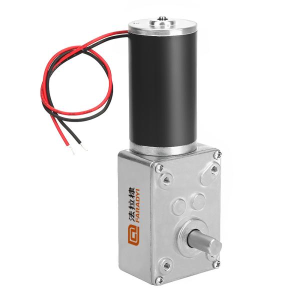 Faradyi High Torque Wpo Long Shaft 12V 24V Electric Brushless Bldc Carbon Mini Dc Worm Reducer Gear Stepper Motor With Gearbox