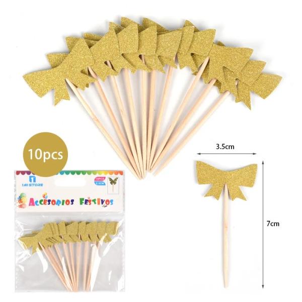 Wedding Dessert Birthday PE Star Cupcake Toppers