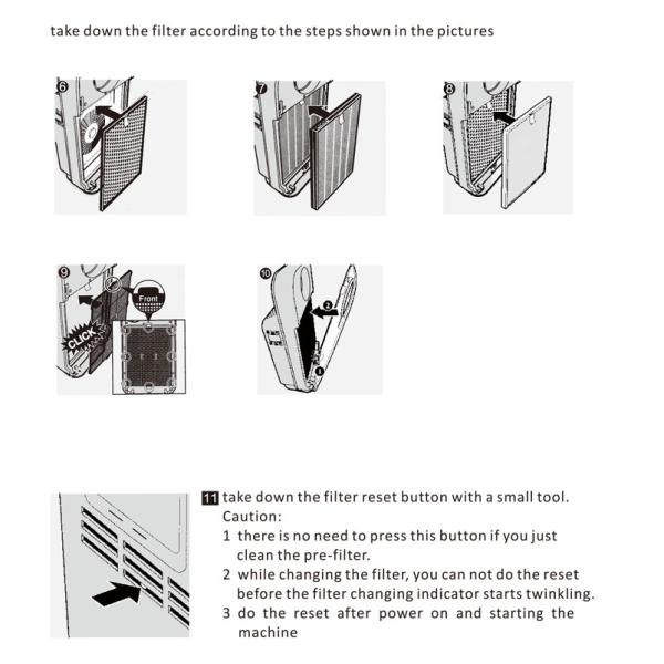 350*190*640mm 8h H11 Hepa Filter Car Air Purifier