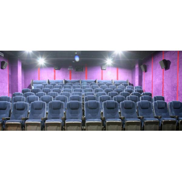 Foldable PU Foam Inner Material Theatre Seating Chairs With Fabric Upholstery