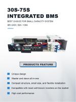 GCE 75S 100A 144v Sistema integrado de gestión de baterías de alta tensión BMS Lifepo4 / NMC / LTO