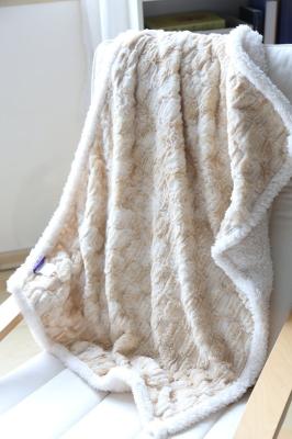 Queen Size Faux Fur Sherpa Blanket , Double Sided Pv Fleece Blanket Warm And Soft