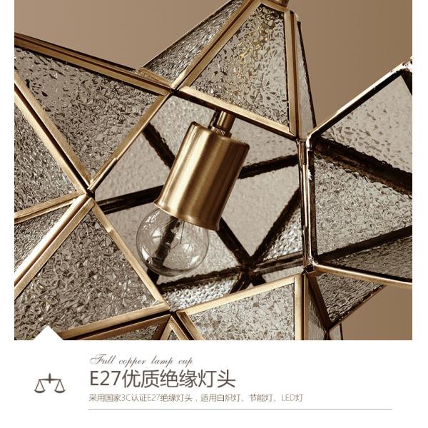 Nordic Led Pendant Lights Art Glass Start Geometric Pendant Lamp(WH-GP-170)