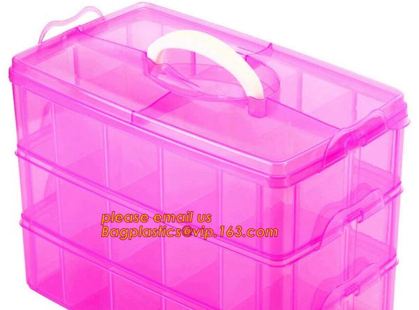 Plastic Storage Box With 15 Removable Compartments Tool Containers, plastic divided storage box for candy and nuts