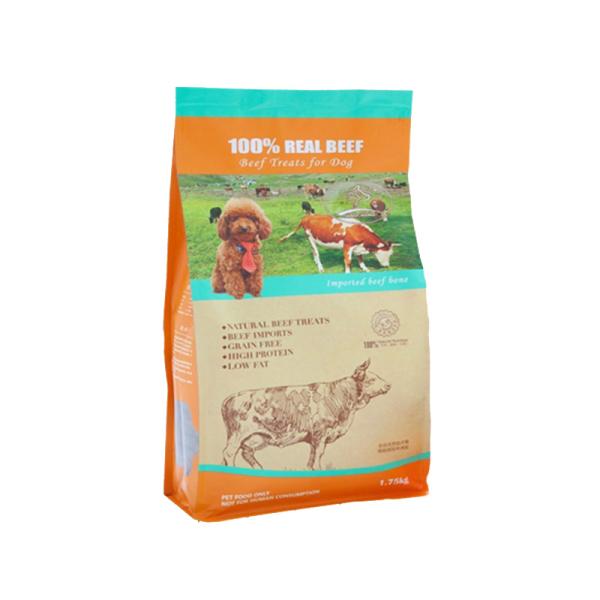 220x150mm Pet Food Packaging Bag Lay Flat Pouch With Zipper Anti Blasting