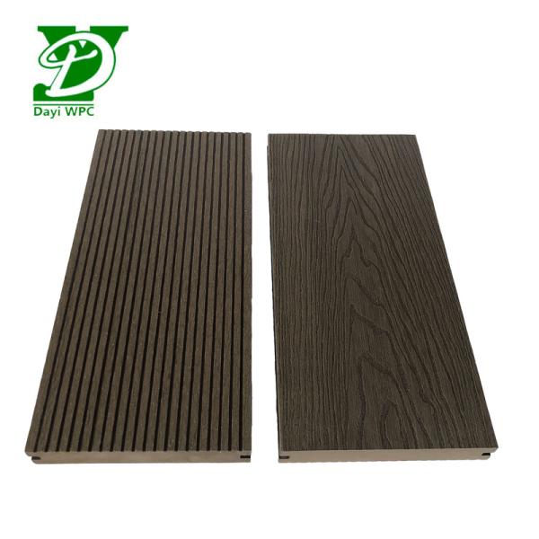 Moderno estilo europeu de madeira maciça de plástico composite decking 140x23mm