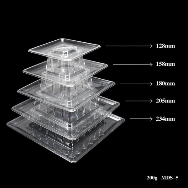 Macarons jetables personnalisés, plateau intérieur, tour de macarons à vide transparent.