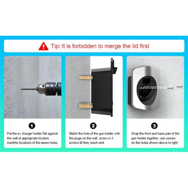 Дверь для зарядки электромобилей для SAE J1772 Зарядка Тяжелый материал Электрический автомобиль Стенная установка Коннектор зарядного кабеля Организатор