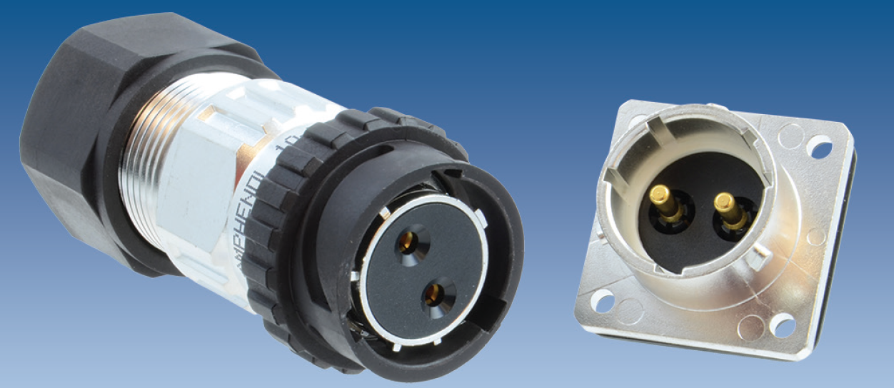 Amphe-OBTS Series Power Connector 2 Way 48V DC Plug C10-730511-Z2S / Z2P For Cell Tower