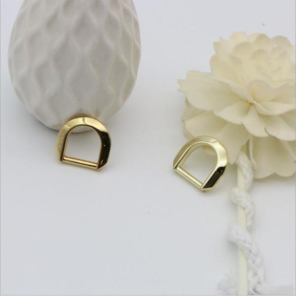 RL-DR038 Light gold D ring bag accessories,12.1mm bag metal d buckles