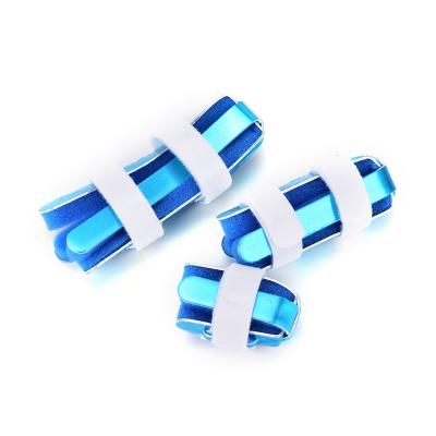 Blue color finger support brace S M L size aluminum finger splint stable support