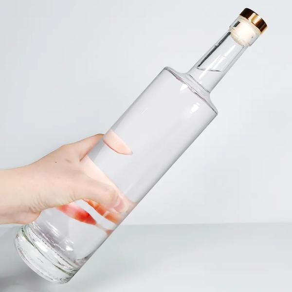Sleek Appearance 750ml Custom Glass Bottle for Liquor Gin Brandy Rum Vodka and Spirit