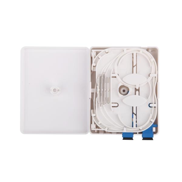 Стена 2 ABS коробки прекращения оптического волокна SC LC портов белых крытая установленная с кассетой