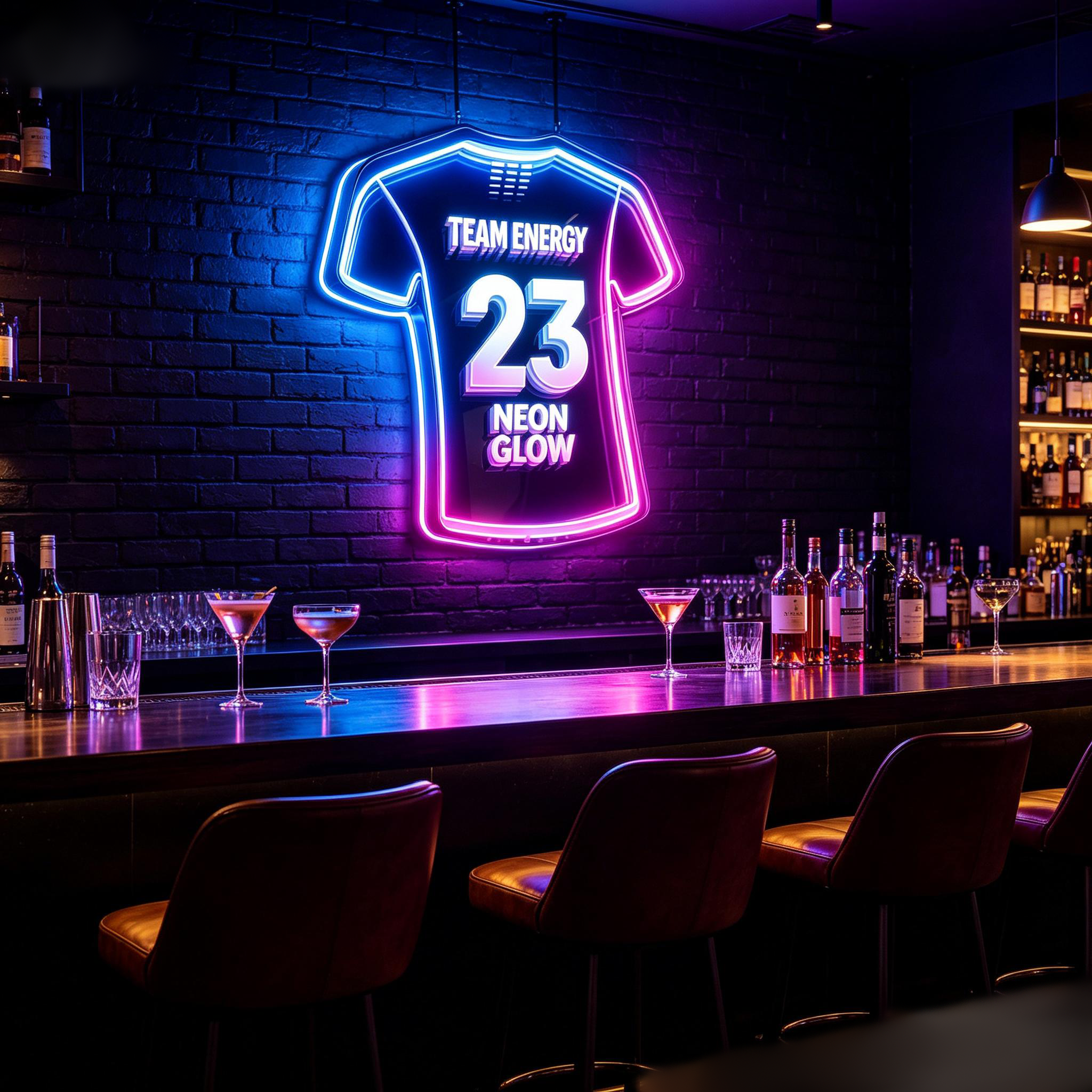 Jersey Shape Infinity Mirror Neon Sign 3D Wall Hanging For Bar Gym Man Cave Sports Shop
