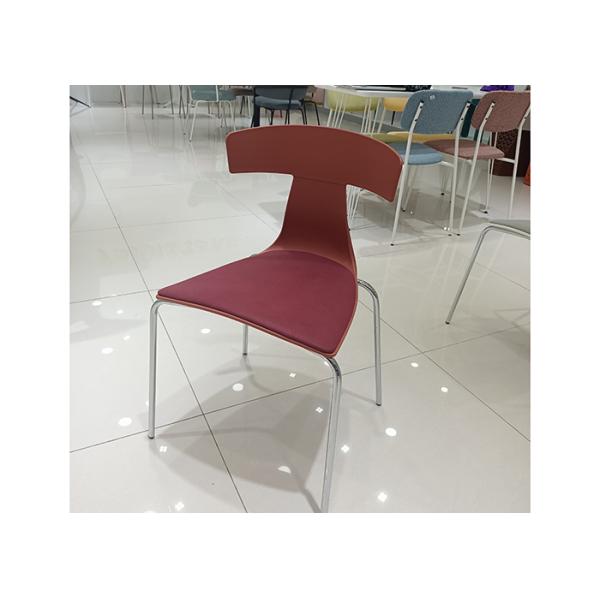 Red Stackable Dining Room Chairs 50cm 80cm Cloth Covered