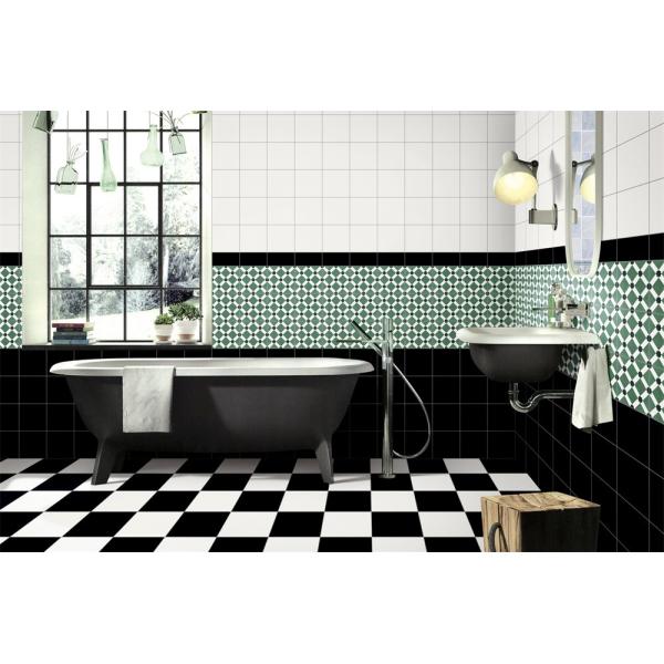 Light Green Ceramic Rustic Tile 20x20cm Non-Slip Indoor Floor