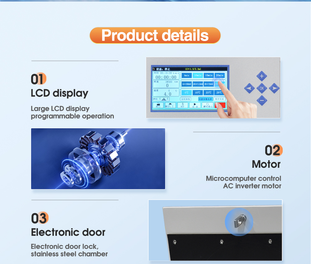 Factory CE 20500rpm 6x100ml Angle Rotor High Speed Refrigerated Centrifuge Veterinary Diagnostics Lab Use JN-CenLee20R