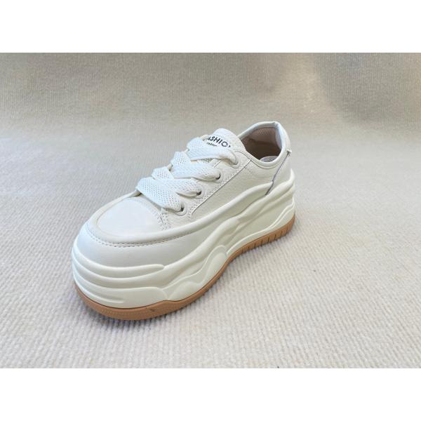 Women white espadrilles sneakers in summer autumn with authentic leather and casual