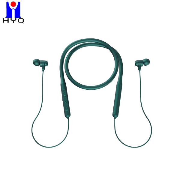 Green Crystal Clear Calls Foldable Neckband Bluetooth Earphones Multi - Point Connection