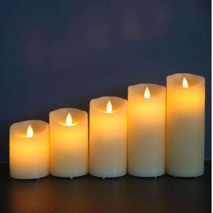 Highly Scented LED Light Candles Eco Friendly Remote Control Pillar Candles