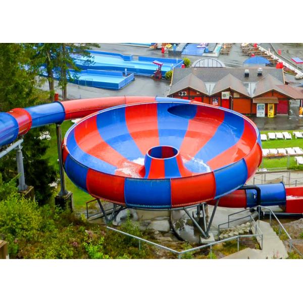 Straight Funnel Water Slide / Water Park Slide With Stainless Steel Tube