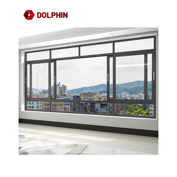 Архитектурноакустическое жилое алюминиевое сползая Windows пудрит покрывая кофе Брауна