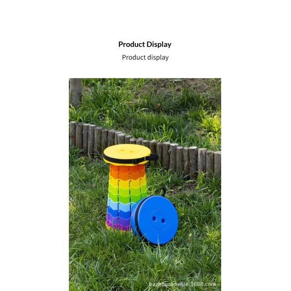 Modern Outdoor Plastic Folding Portable Collapsible Retractable Stool Thickened PP Material Camping Picnic Telescopic Chair