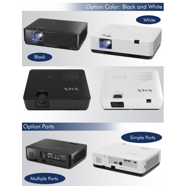 3500 Lumens Video Projector with XGA for Classroom Meeting Room Projection