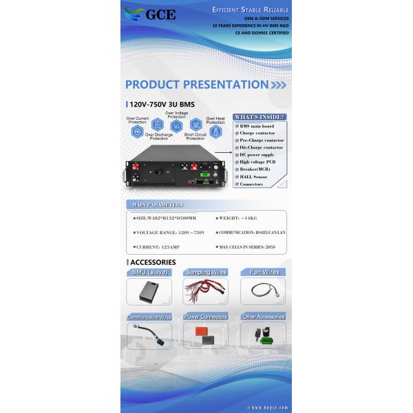 GCE 180S 576V 100A lifepo4 батарея BMS высоковольтная литийная батарея BMS 280Ah 100AH Раковина для ячеек BMS Система хранения солнечной энергии
