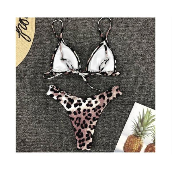 Womail Alluring Biquini Leopard Printed Bikini Push-Up Padded Swimwear Women's