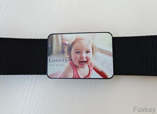 Black Printable Plastic Custom Belt Buckle For Advertising Give-Away Souvenir Eagle