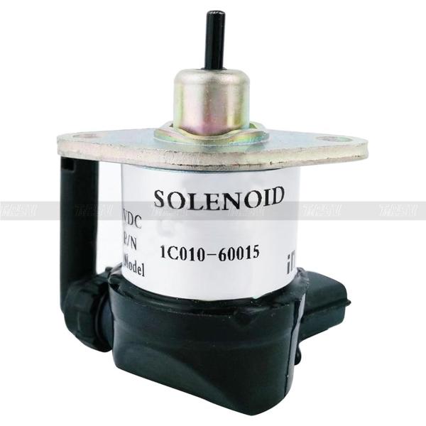 DC 24V Fuel Stop Solenoid 1C010-60015 KX080 Excavator Electrical Parts