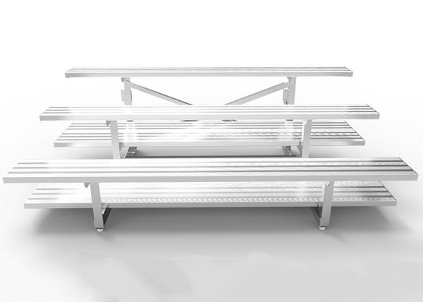 Suportes espectadores provisórios modulares removíveis com as rodas pneumáticas de borracha