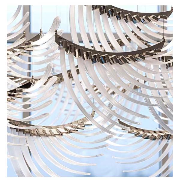 Hotel Lobby Chandelier Angel Wings Wings Artistic Modeling Villa Pick Empty Hall Duplex Staircase Lamps