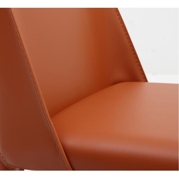 Черная минималистская обедая высота места стульев 50cm Брауна седловины стула кожаная обедая