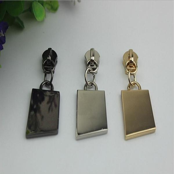 Professional hardware factory new design NO.5 hot sale zinc alloy nickel color zipper puller slider for handbag