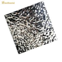 Grade 304 miroir en argent de 0,65 mm petite feuille ondulée d'eau plaque de décoration