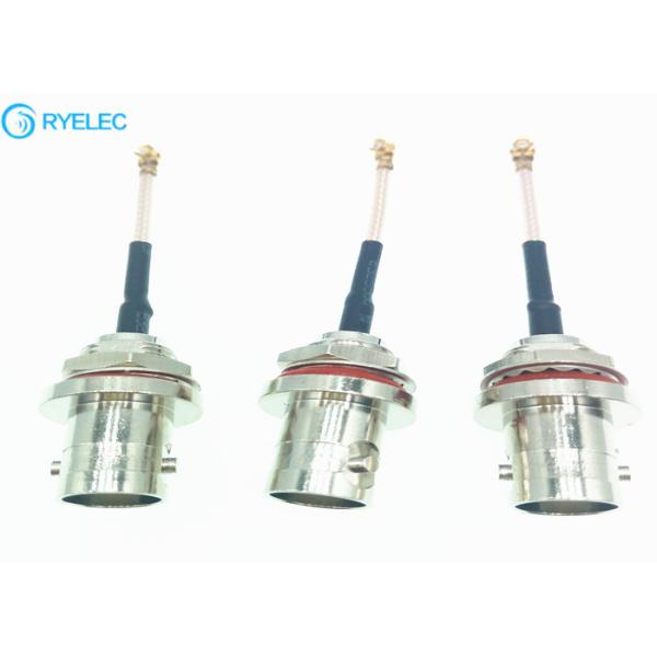 RF cable assembly waterproof IP67 BNC female rear bulkhead to IPX UFL RG178 cable