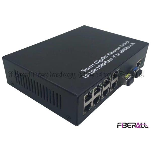 Ring Type Gigabit Multiport Fiber Media Converter With 8 RJ45 Ports And 2 SFP Slots