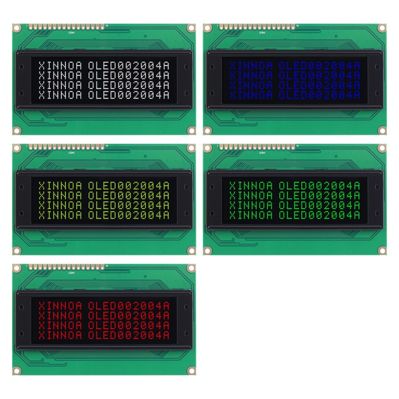 OLED002004A Black Film,Character LCD Module, WS0010-TX Controller, Parallel Port Interface, 77x25.2mm View Size, Working Temperature -40+80 Display