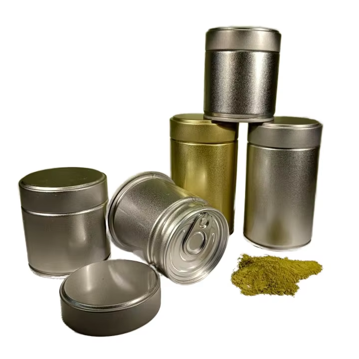 Food Grade Tea Spice Coffee Tin Box Containers Matcha Tin Cans Metal Airtight Tinplate Can Packaging