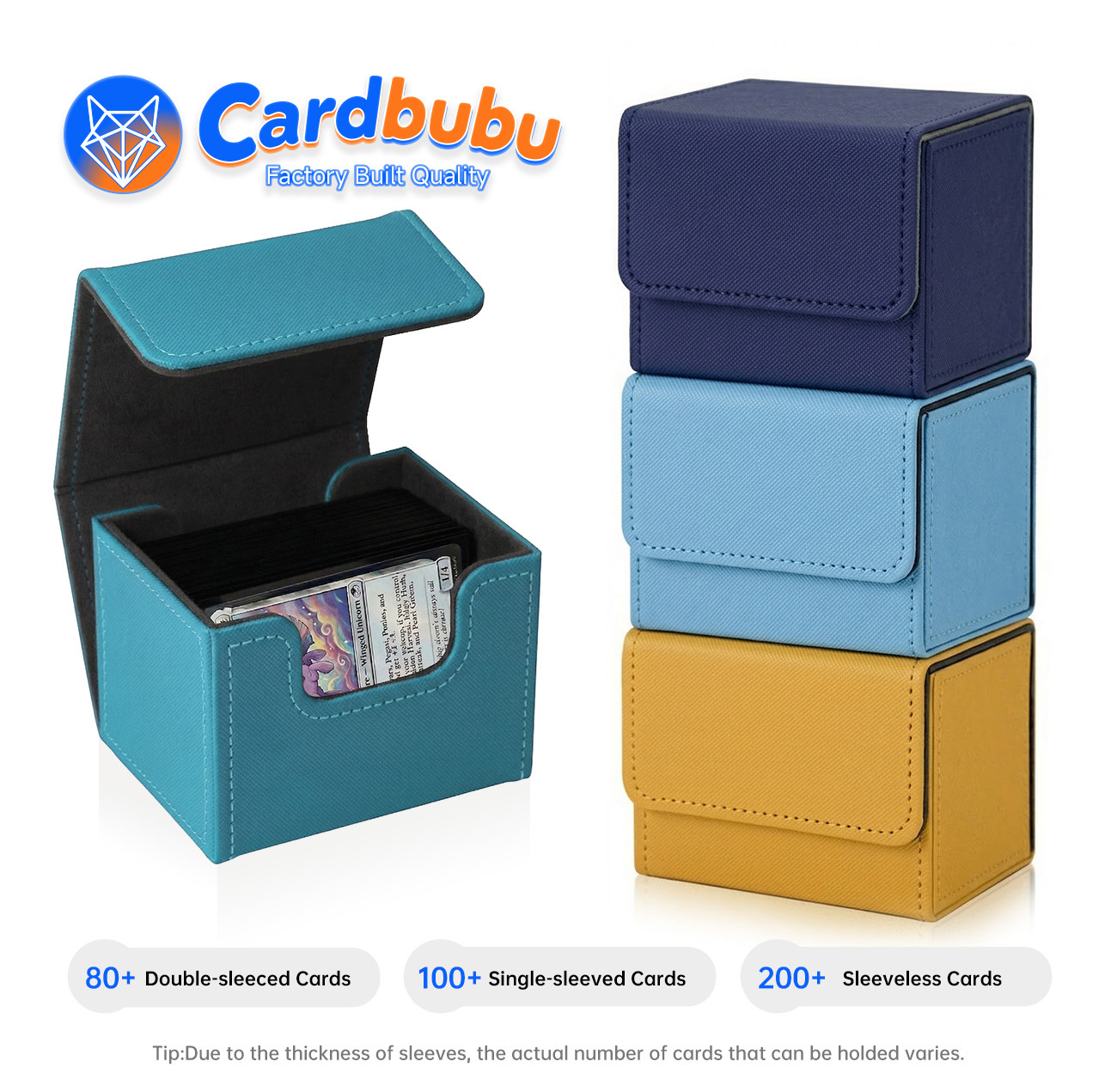Horizontal Magnetic Closure Leather Deck Box Party Cooperative TCG Playing Card