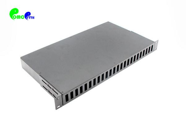 Painel de remendo portos 24 de 1U da montagem em rack ODF 19 24 48 96 quadrilátero do SC DX LC das fibras