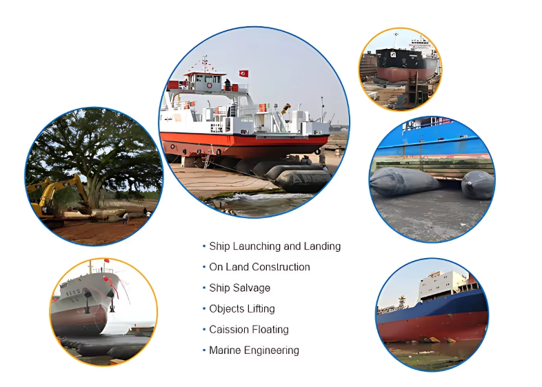 Diameter 1.5*10 m Boat Airbag Ship Rubber Landing Airbags / from small fishing boats to ten-thousand-tonne cargo ships
