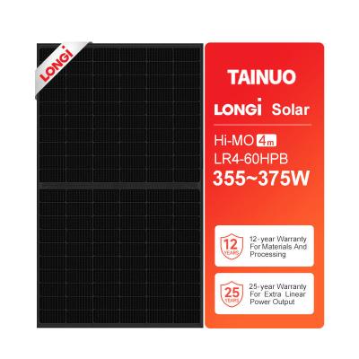 460W 455W 450W 380W 375W 370W Painel Solar Longi Mono Half Cell para energia residencial