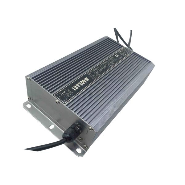 Alimentation LED 300W 12V Étanche Intérieur et Extérieur, Alimentation de haute qualité IP67 pour lumières décoratives