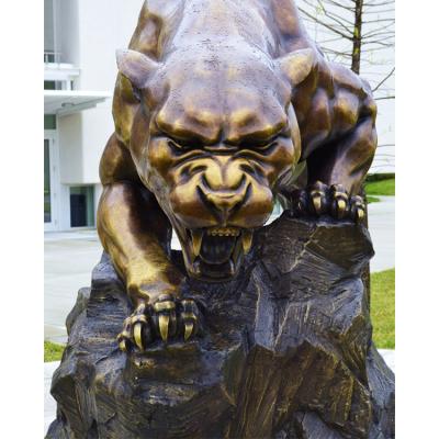 Espessura de bronze exterior preta da escultura de bronze 8mm de Jaguar